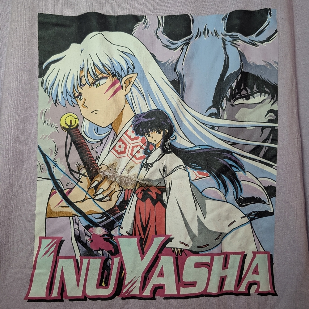 🔥 Inuyasha Anime Distressed T-Shirt - Picture 3 of 5